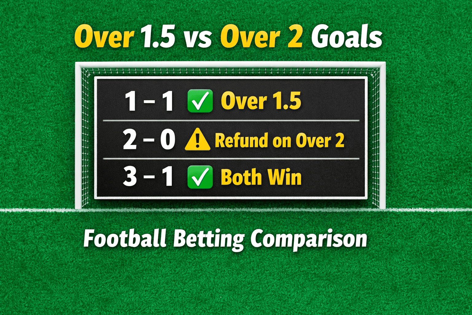 Two Goals Over 1.5 vs Over 2 Goals in Football Betting: Key Differences Explained ...